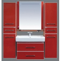 Гранд LUXE - 80 Тумба подвесная 2 ящ. бордо кожа CROCO