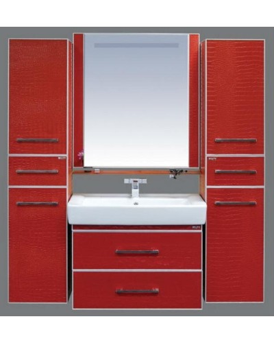 Гранд LUXE - 80 Тумба подвесная 2 ящ. бордо кожа CROCO