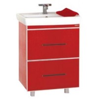 Гранд LUXE - 80 Тумба с 2 ящ. красная кожа CROCO