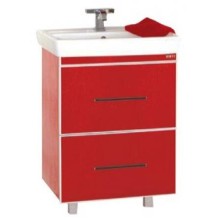 Гранд LUXE - 80 Тумба с 2 ящ. красная кожа CROCO