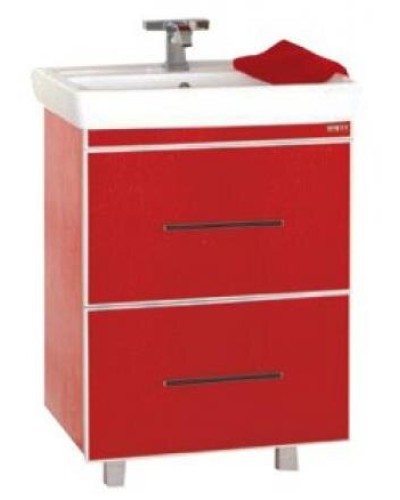 Гранд LUXE - 80 Тумба с 2 ящ. красная кожа CROCO