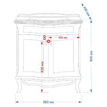 Дайна - 85 Тумба прямая чёрная