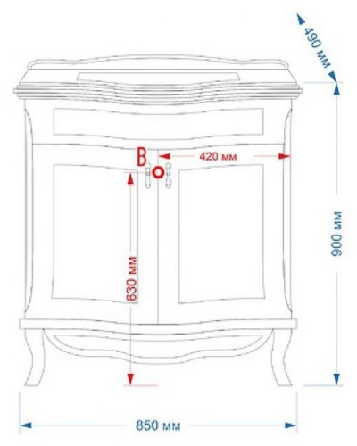 Дайна - 85 Тумба прямая чёрная