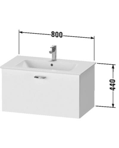 Тумба каштан 80 см Duravit XBase XB603105353