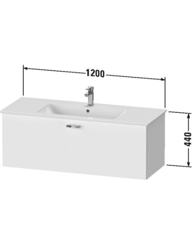Тумба каштан 120 см Duravit XBase XB603305353