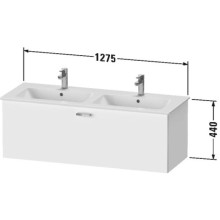 Тумба графит матовый 127,5 см Duravit XBase XB603404949