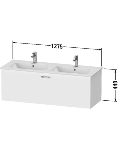 Тумба каштан 127,5 см Duravit XBase XB603405353