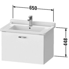 Тумба белый матовый 65 см Duravit XBase XB603501818