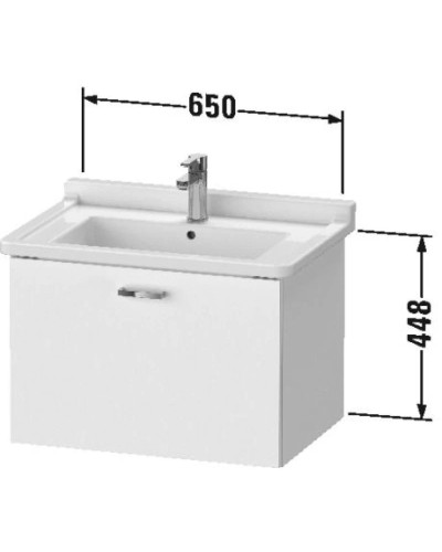 Тумба белый матовый 65 см Duravit XBase XB603501818