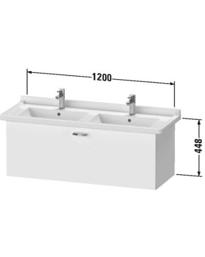 Тумба каштан 120 см Duravit XBase XB603805353