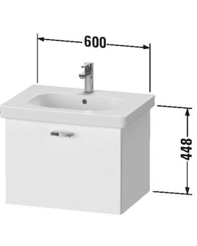 Тумба каштан 60 см Duravit XBase XB607005353