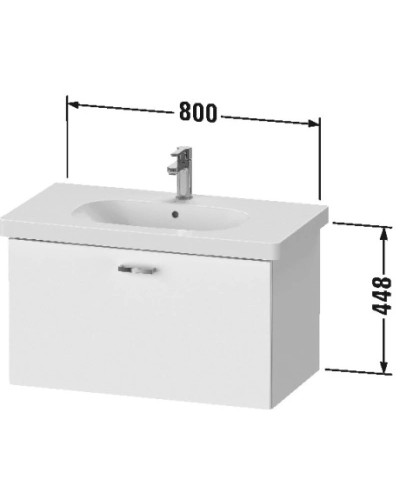 Тумба каштан 80 см Duravit XBase XB607105353