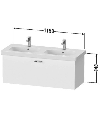 Тумба каштан 115 см Duravit XBase XB607305353
