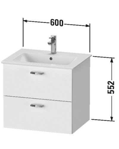 Тумба каштан 60 см Duravit XBase XB612005353