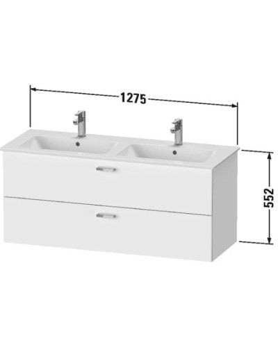 Тумба белый матовый 127.5 см Duravit XBase XB613001818