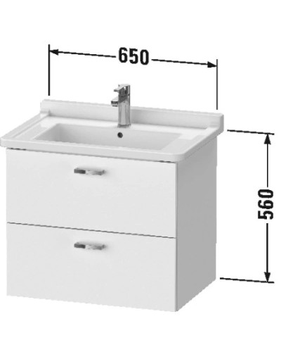 Тумба белый матовый 65 см Duravit XBase XB618501818