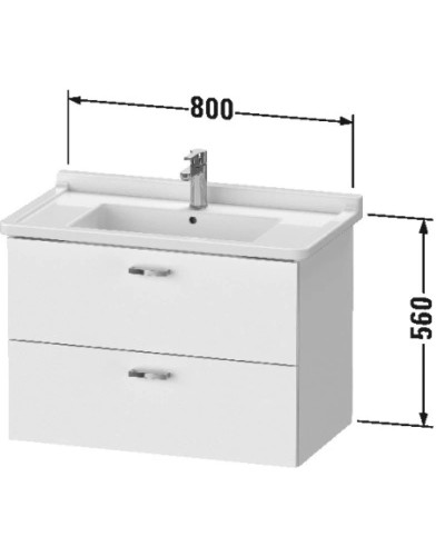 Тумба каштан 80 см Duravit XBase XB618605353