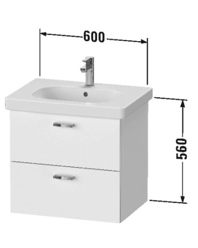 Тумба каштан 60 см Duravit XBase XB618905353