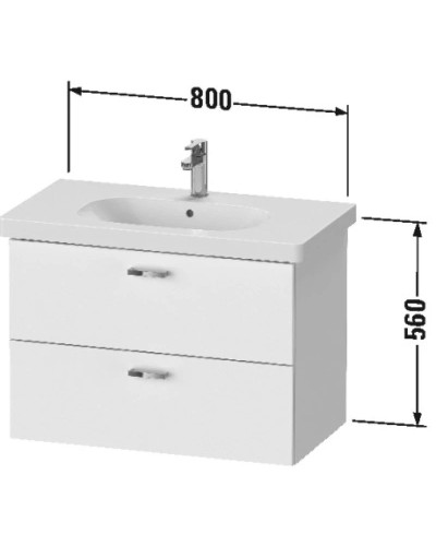 Тумба каштан 80 см Duravit XBase XB619005353