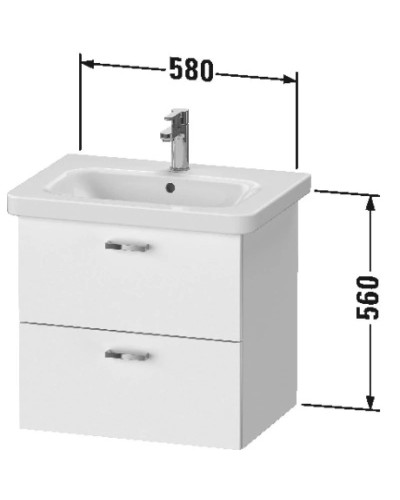 Тумба каштан 58 см Duravit XBase XB619505353