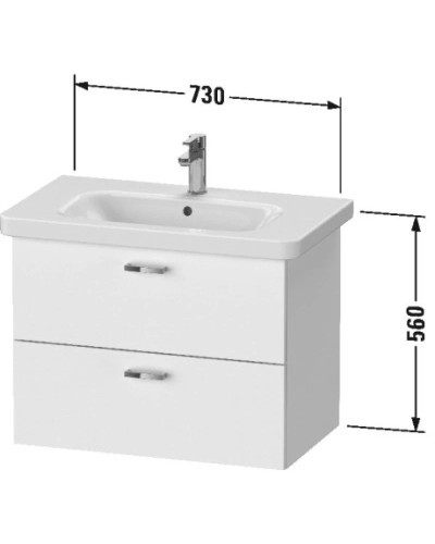 Тумба графит матовый 73 см Duravit XBase XB619604949