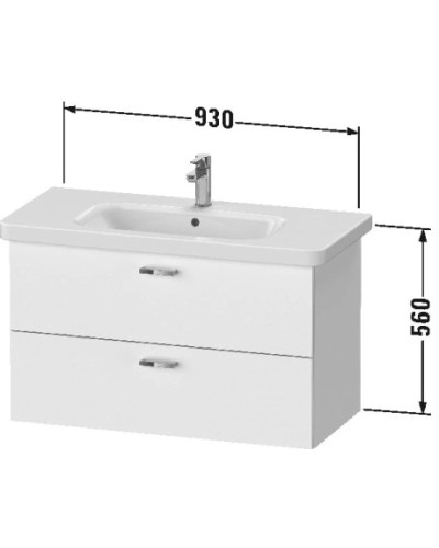 Тумба дуб 93 см Duravit XBase XB619703030