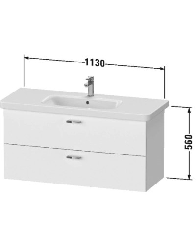 Тумба белый матовый 113 см Duravit XBase XB619801818