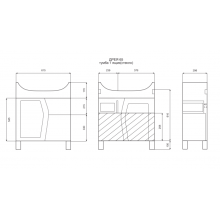 Дрея - 65 Тумба с 1-им ящ. (стекло)