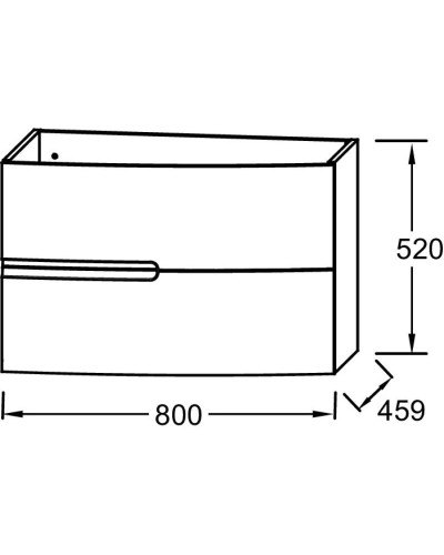 Тумба серый титан глянец 80 см Jacob Delafon Nona EB1888RU-N21