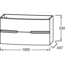 Тумба телесный глянец 100 см Jacob Delafon Nona EB1889RU-G1A