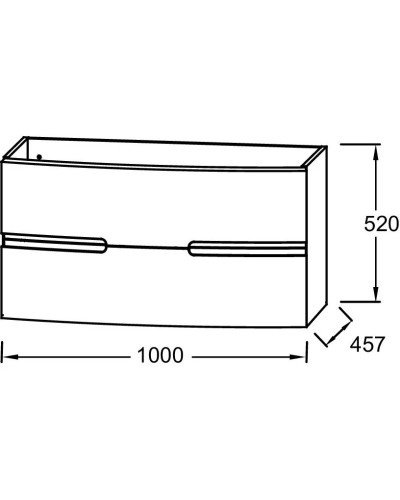 Тумба серый титан глянец 100 см Jacob Delafon Nona EB1889RU-N21