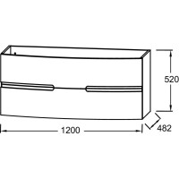 Тумба телесный глянец 120 см Jacob Delafon Nona EB1890RU-G1A