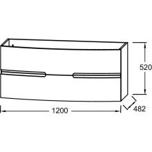 Тумба телесный глянец 120 см Jacob Delafon Nona EB1890RU-G1A