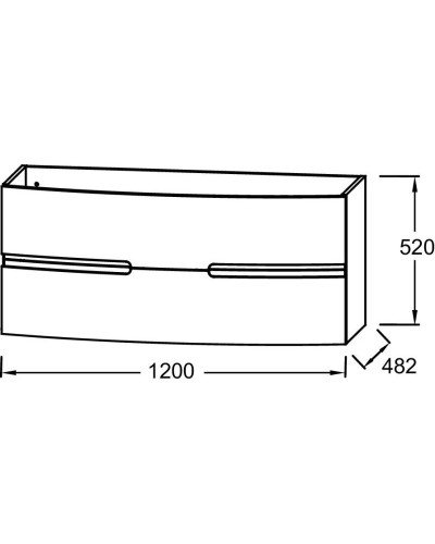 Тумба телесный глянец 120 см Jacob Delafon Nona EB1890RU-G1A
