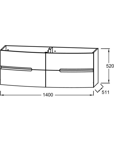 Тумба белый глянец 140 см Jacob Delafon Nona EB1891RU-G1C