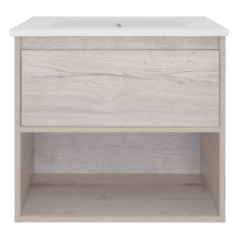 Дунай - 60 Тумба подвесная с 1 ящиком и нишей (цвет Дуб белый)