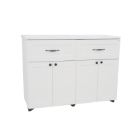 Дуэт - 120 Тумба белая матовая с 2 ящ.