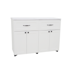 Дуэт - 120 Тумба белая матовая с 2 ящ.