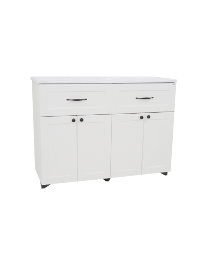 Дуэт - 120 Тумба белая матовая с 2 ящ.