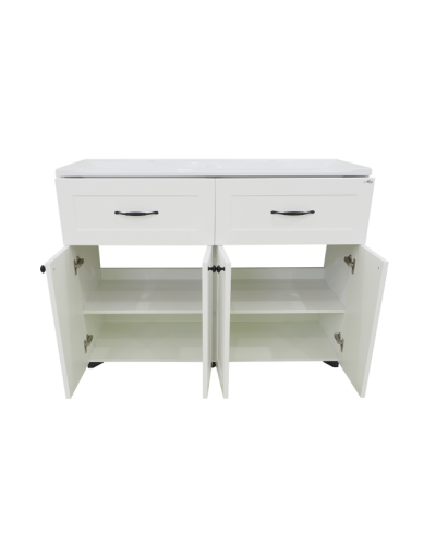 Дуэт - 120 Тумба белая матовая с 2 ящ.