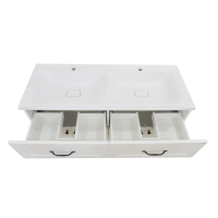 Дуэт - 120 Тумба белая матовая с 2 ящ.