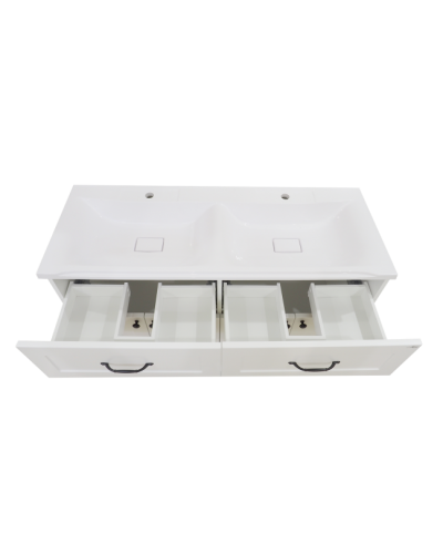 Дуэт - 120 Тумба белая матовая с 2 ящ.