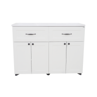 Дуэт - 120 Тумба белая матовая с 2 ящ.