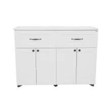 Дуэт - 120 Тумба белая матовая с 2 ящ.