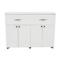 Дуэт - 120 Тумба белая матовая с 2 ящ.