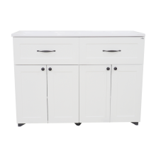 Дуэт - 120 Тумба белая матовая с 2 ящ.