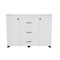 Дуэт - 120 Тумба белая матовая с 3 ящ.