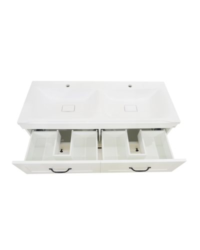 Дуэт - 120 Тумба белая матовая с 6 ящ. / Б/К