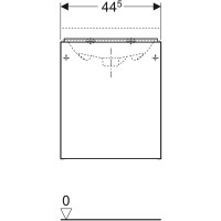 Тумба песочный глянец/песочный матовый 44,5 см Geberit Acanto 500.608.JL.2