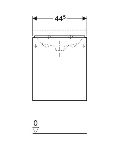 Тумба темно-серый глянец/темно-серый матовый 44,5 см Geberit Acanto 500.608.JK.2